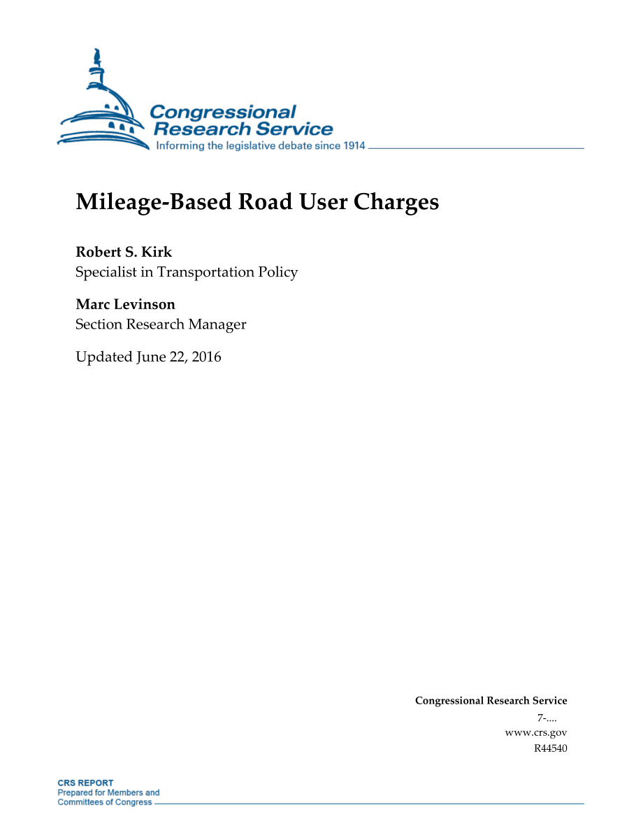 [20160622]R44540_基于里程的道路使用费.pdf_第1页