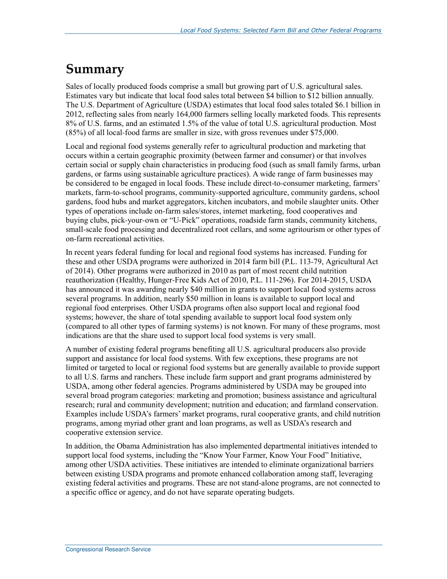 [20160224]R43950_当地食品系统：选定的农业法案和其他联邦计划.pdf_第2页