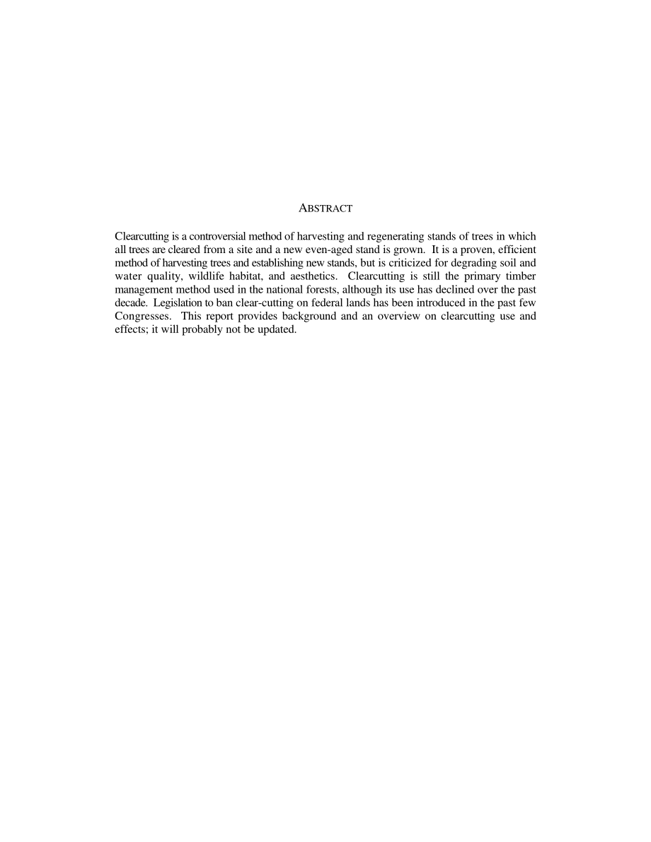 [19981106]98-917_国家森林的采伐：背景和概述.pdf_第2页