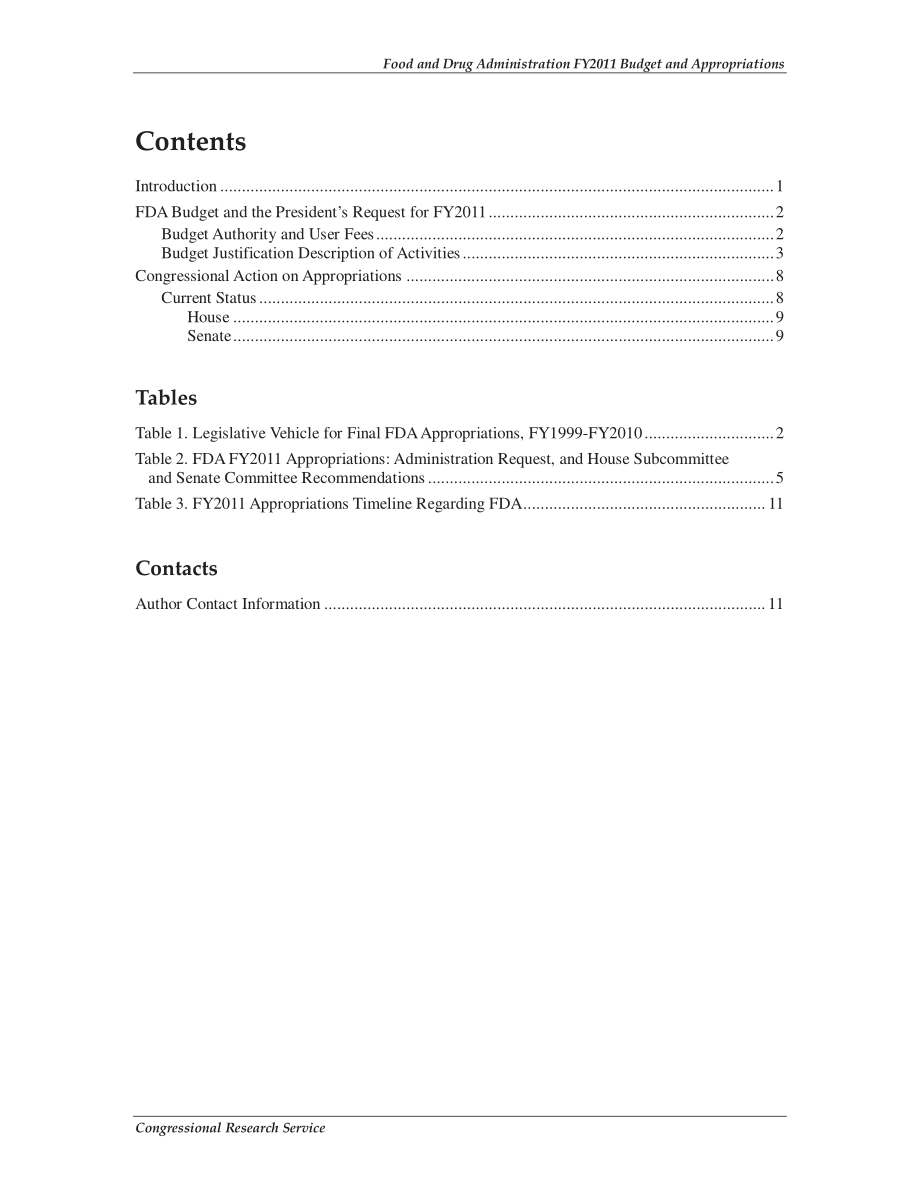 [20101001]R41288_食品和药物管理局2011财年预算和拨款.pdf_第3页