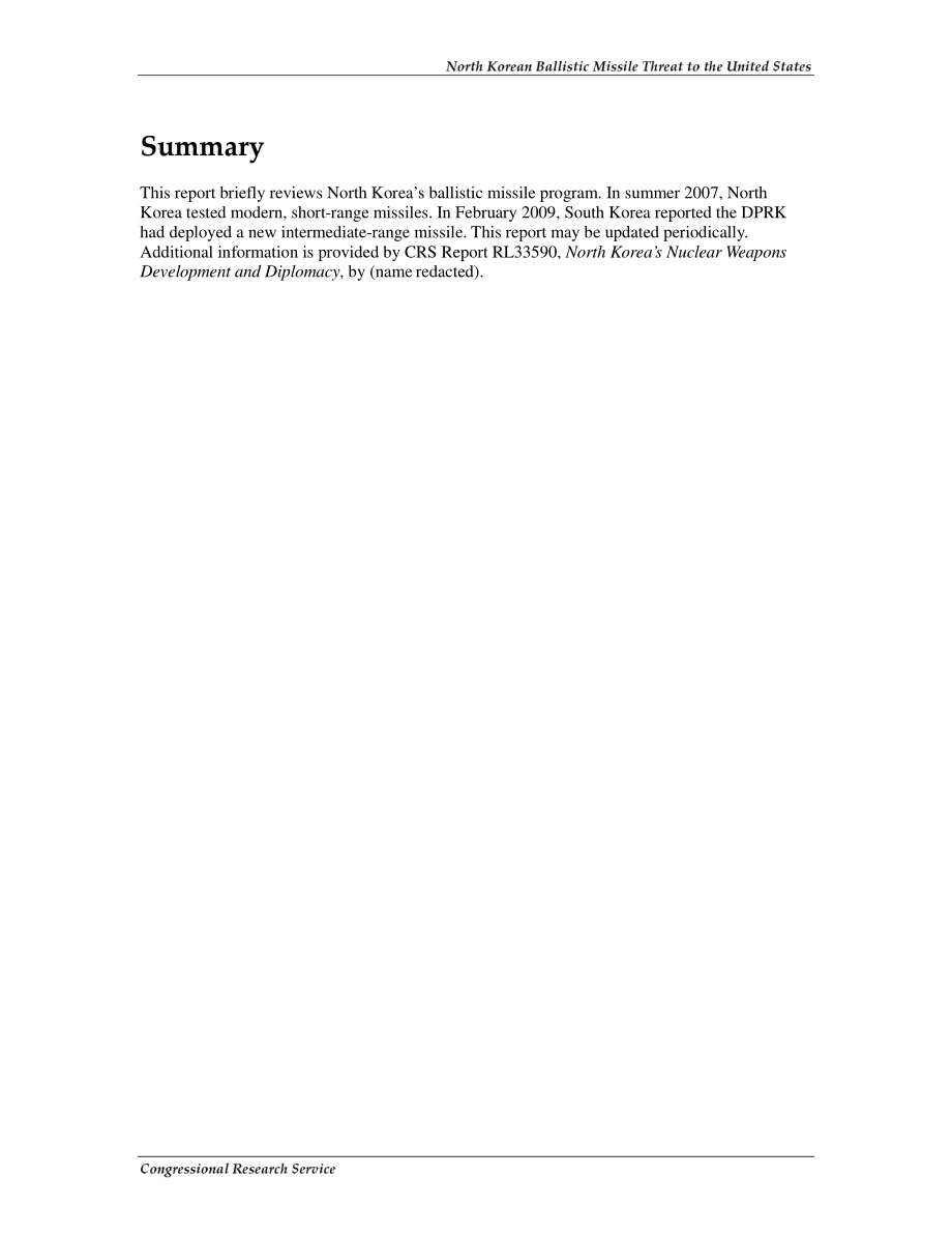 [20090224]RS21473_朝鲜弹道导弹对美国的威胁.pdf_第2页