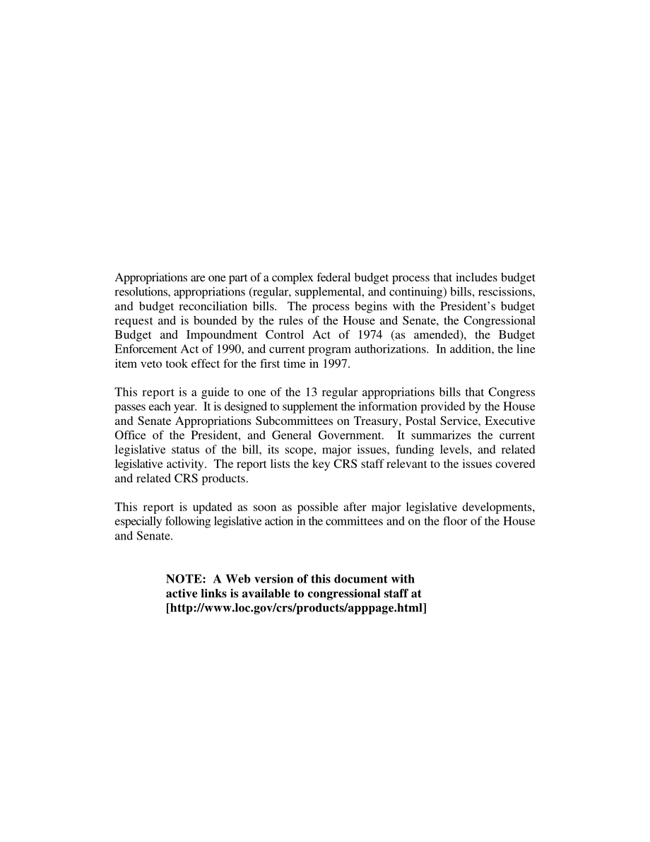 [19981026]98-202_Appropriations for FY 1999：财政部、邮政局、总统办公厅和一般政府.pdf_第2页