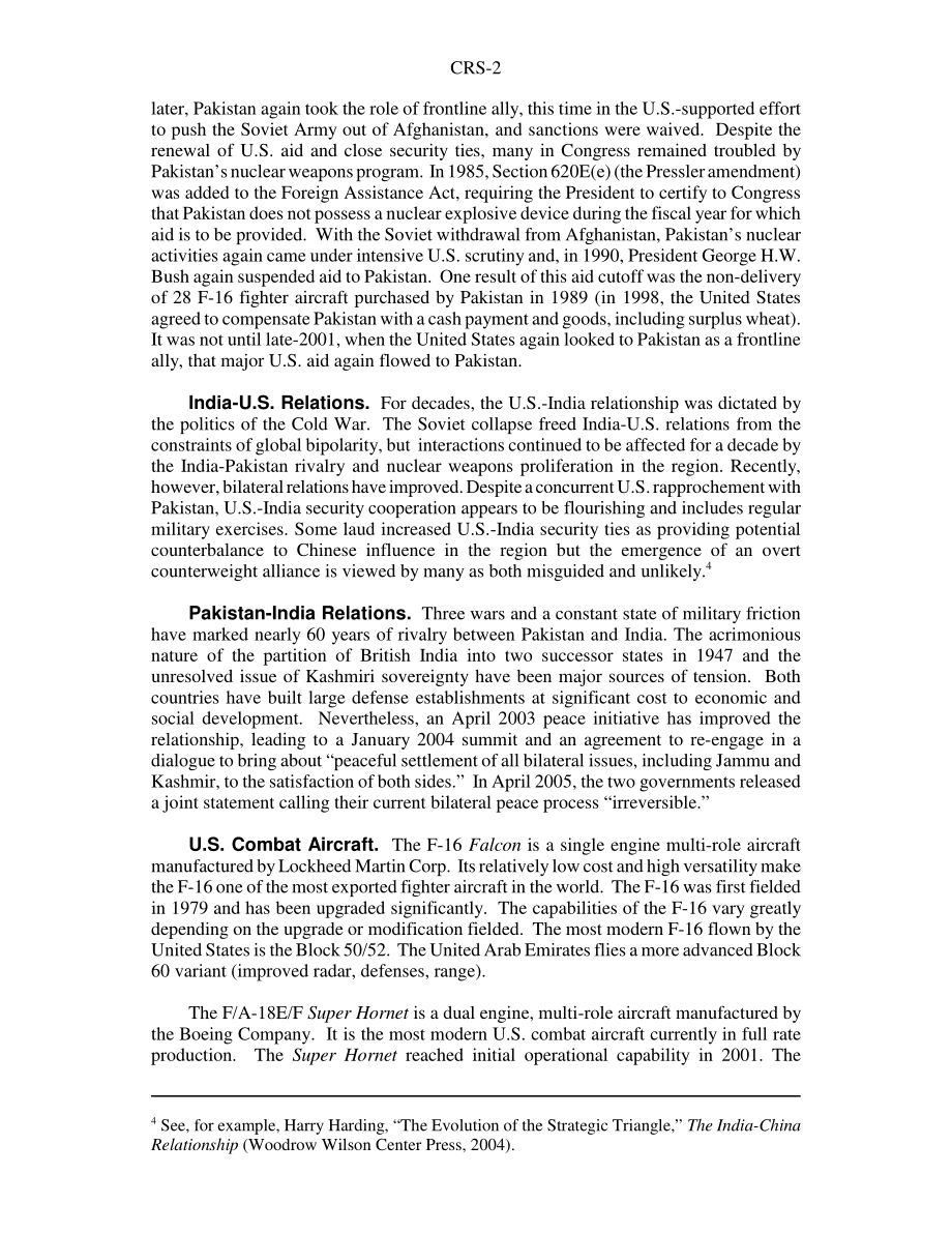 [20050519]RS22148_向南亚销售战斗机：潜在影响.pdf_第2页