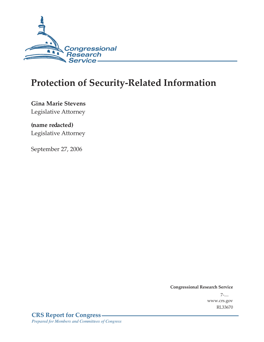 [20060927]RL33670_安全相关信息的保护.pdf_第1页