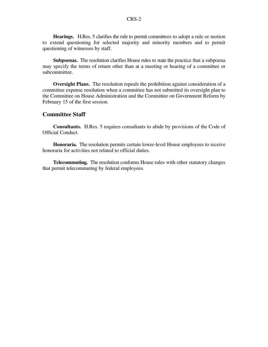 [19990122]RS20017_第106届国会众议院委员会制度规则的变化.pdf_第2页