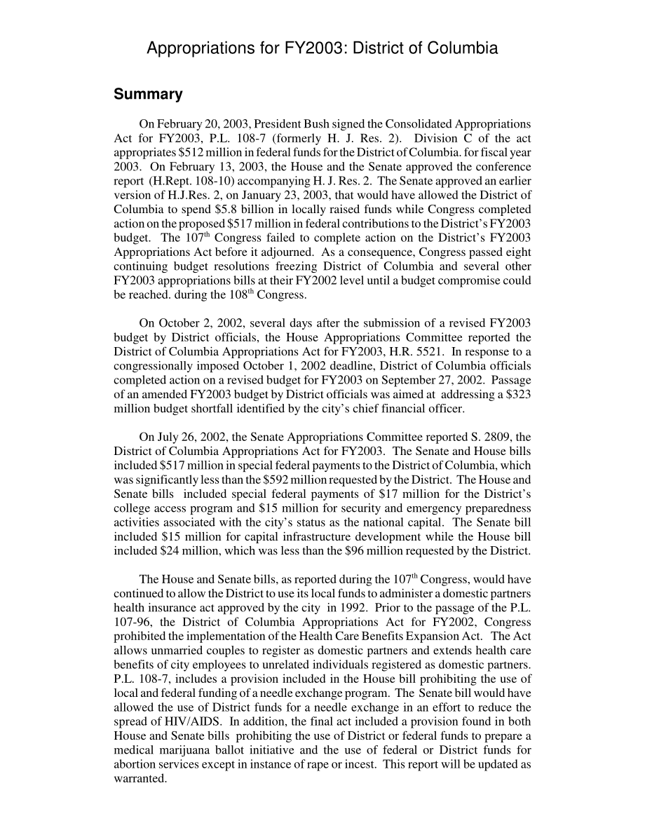 [20030323]RL31313_2003财年拨款：哥伦比亚特区.pdf_第3页