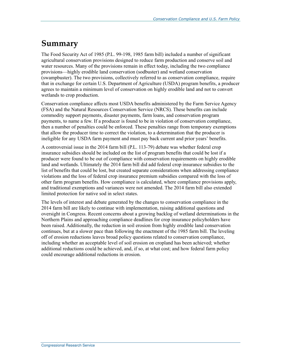 [20161006]R42459_保护合规性和美国农场政策.pdf_第2页