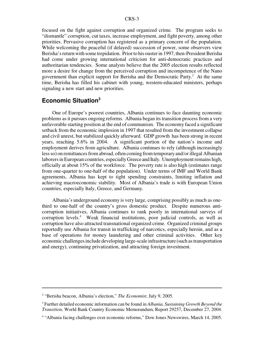 [20050915]RS22267_阿尔巴尼亚：当前问题和美国政策.pdf_第3页