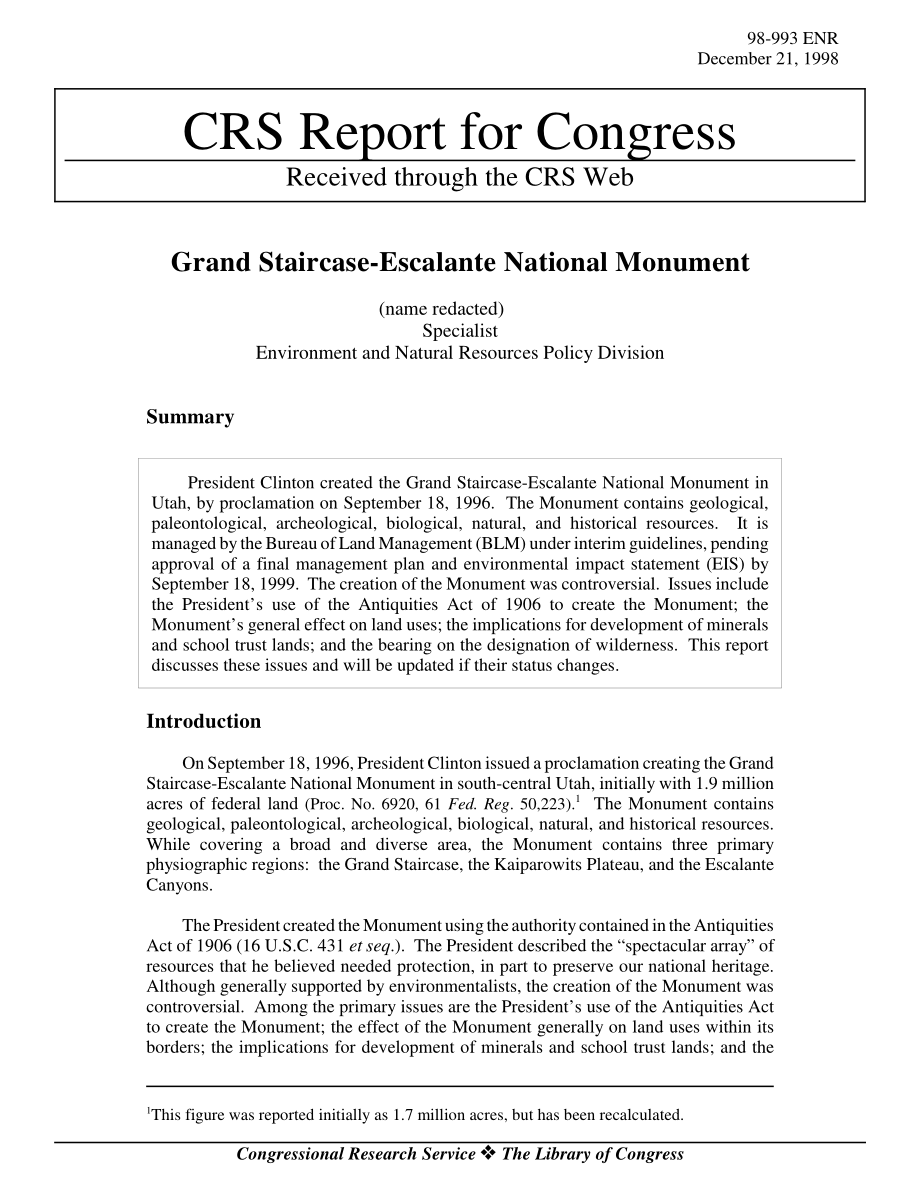 [19981221]98-993_大阶梯-埃斯卡兰特国家保护区.pdf_第1页