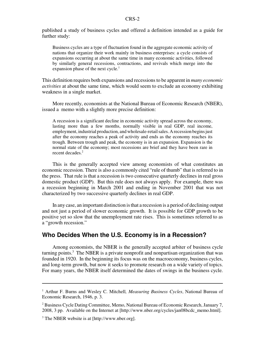 [20080123]RS22793_什么是衰退谁来决定何时开始他们什么时候决定？.pdf_第2页