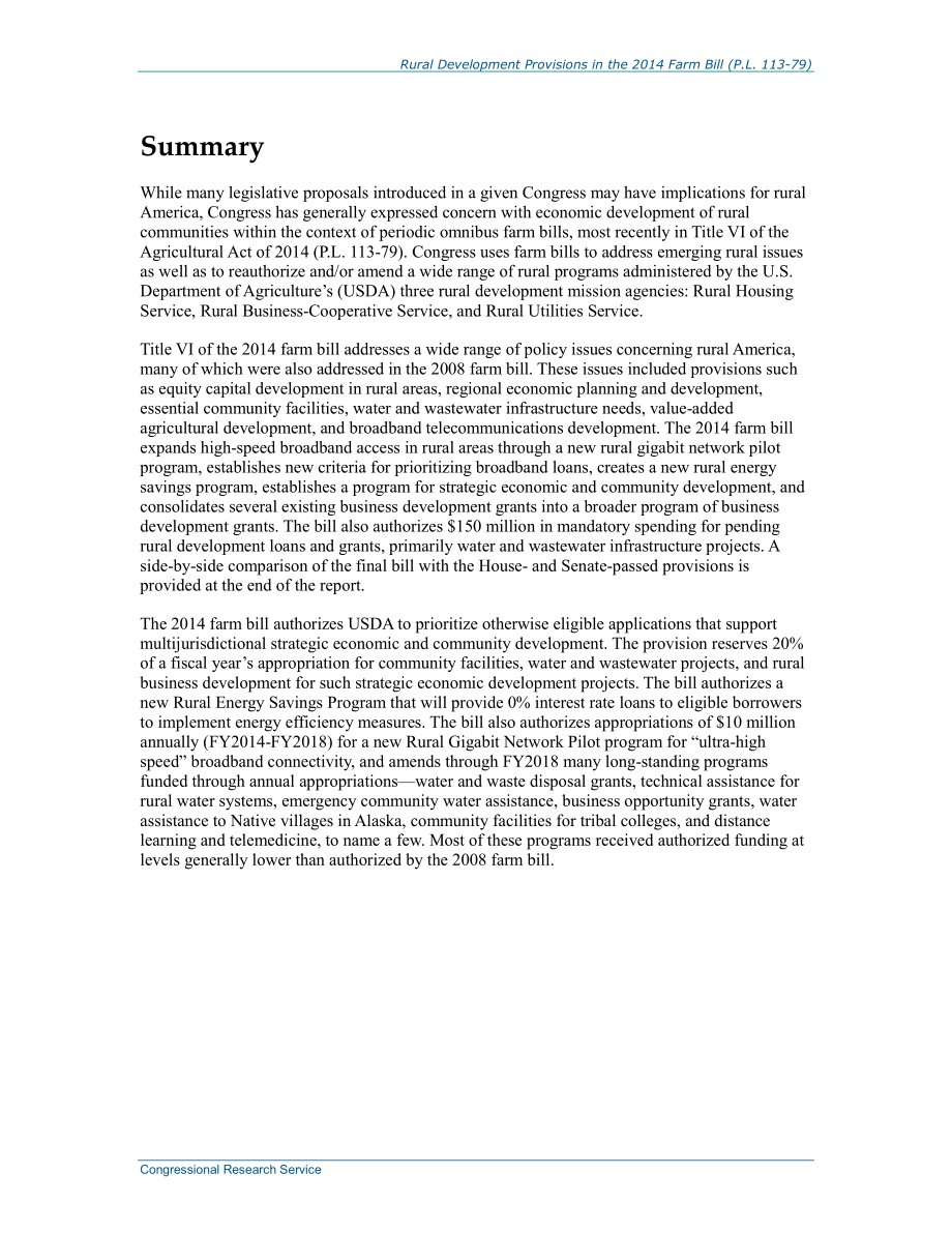 [20140904]R43718_2014年农业法案中的农村发展规定（P.L113-79).pdf_第2页