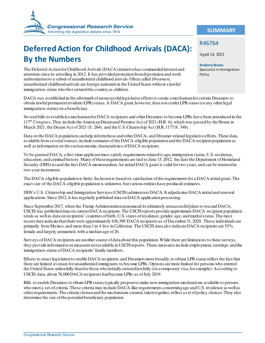 [20210414]R46764_儿童入境延迟行动（DACA）：根据数字.pdf_第2页