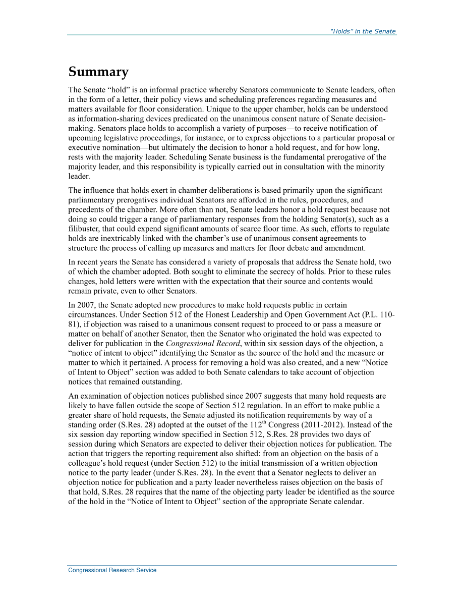 [20170124]R43563_参议院“持有”.pdf_第2页