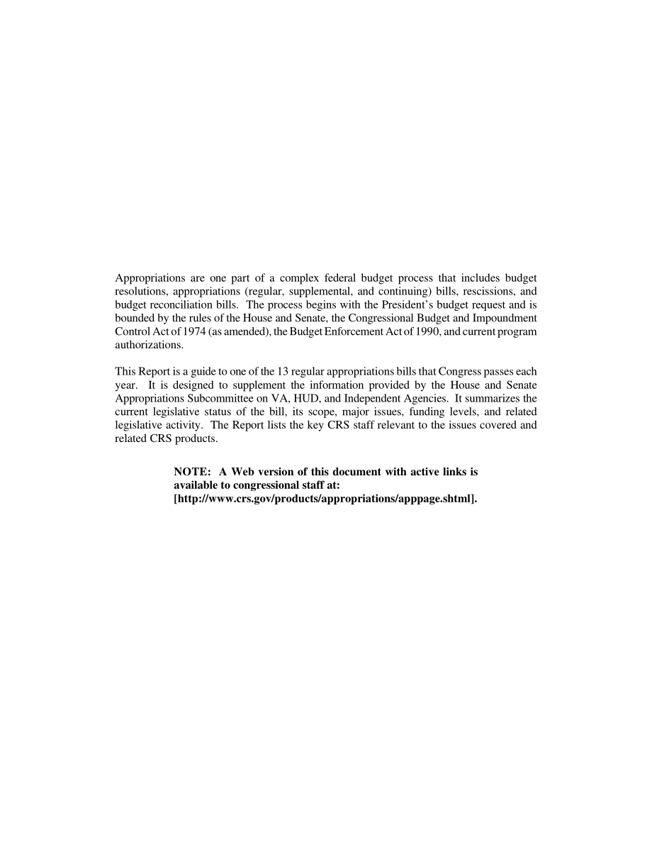 [20011207]RL31004_2002财年拨款：弗吉尼亚州、HUD和独立机构（P.L107-73).pdf_第2页