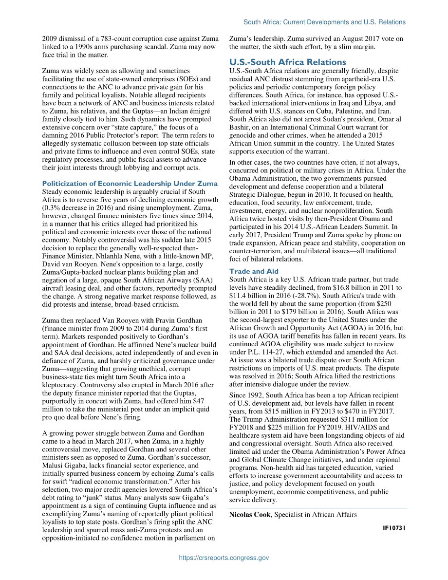 [20180215]IF10731_南非：当前事态发展与美国关系.pdf_第2页