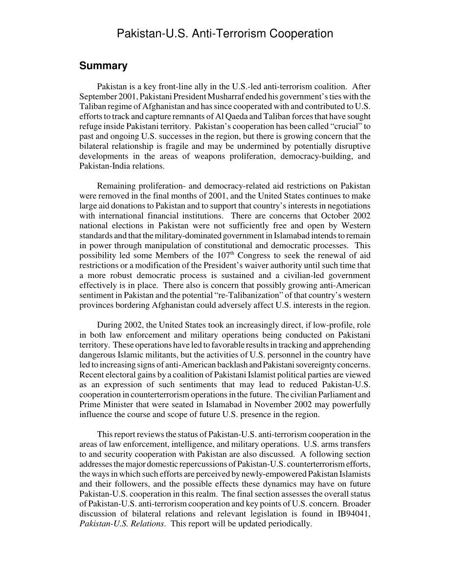 [20030328]RL31624_巴美反恐合作.pdf_第2页