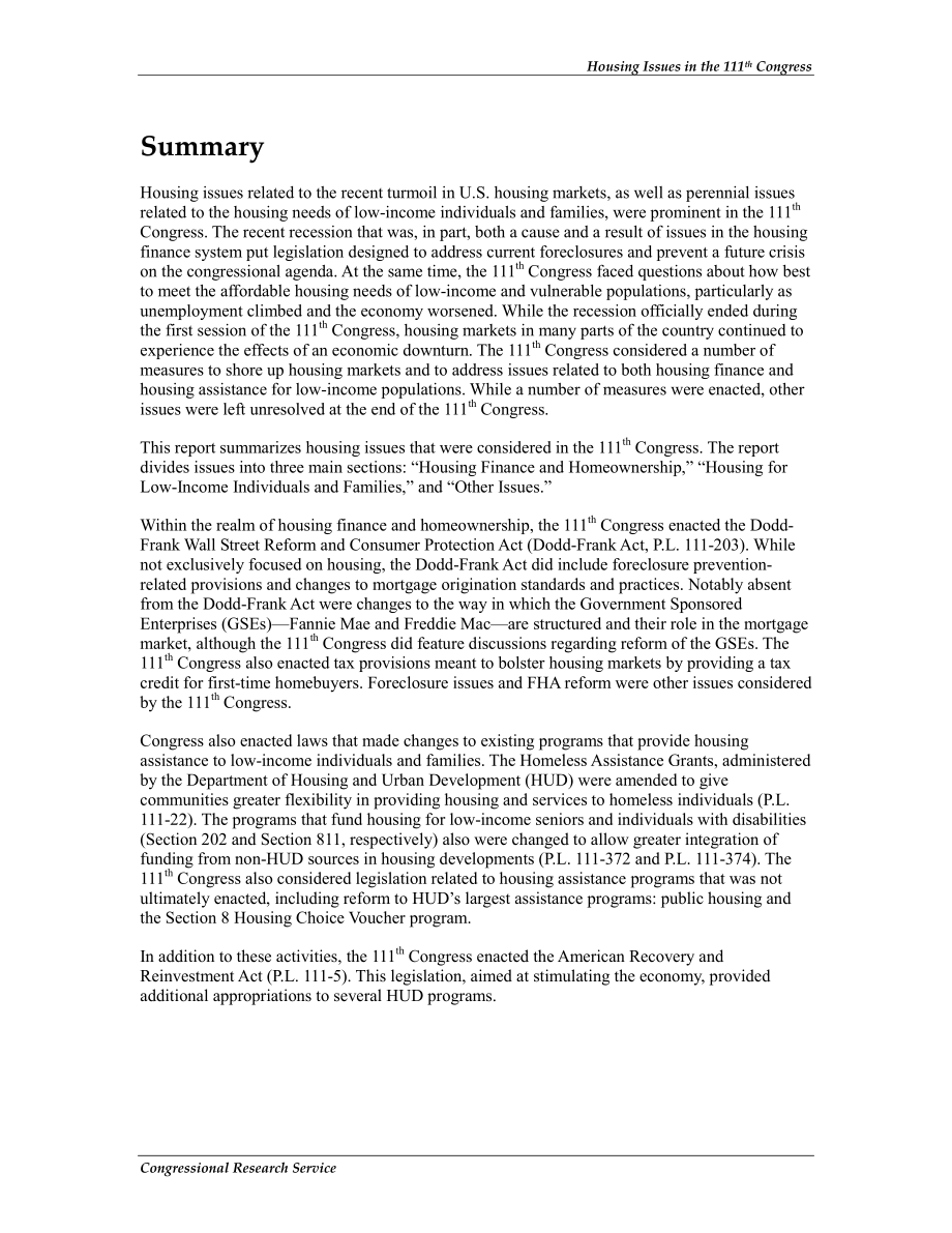 [20120110]R41616_第111届国会的住房问题.pdf_第2页