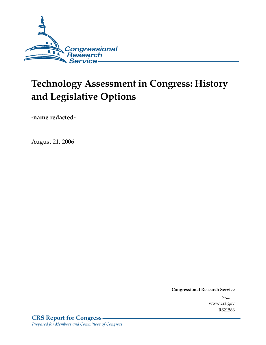 [20060821]RS21586_国会技术评估：历史和立法选项.pdf_第1页