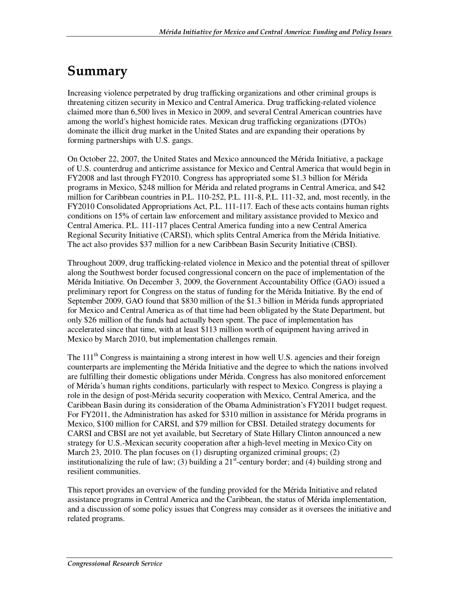 [20100419]R40135_墨西哥和中美洲梅里达倡议：资金和政策问题.pdf_第2页
