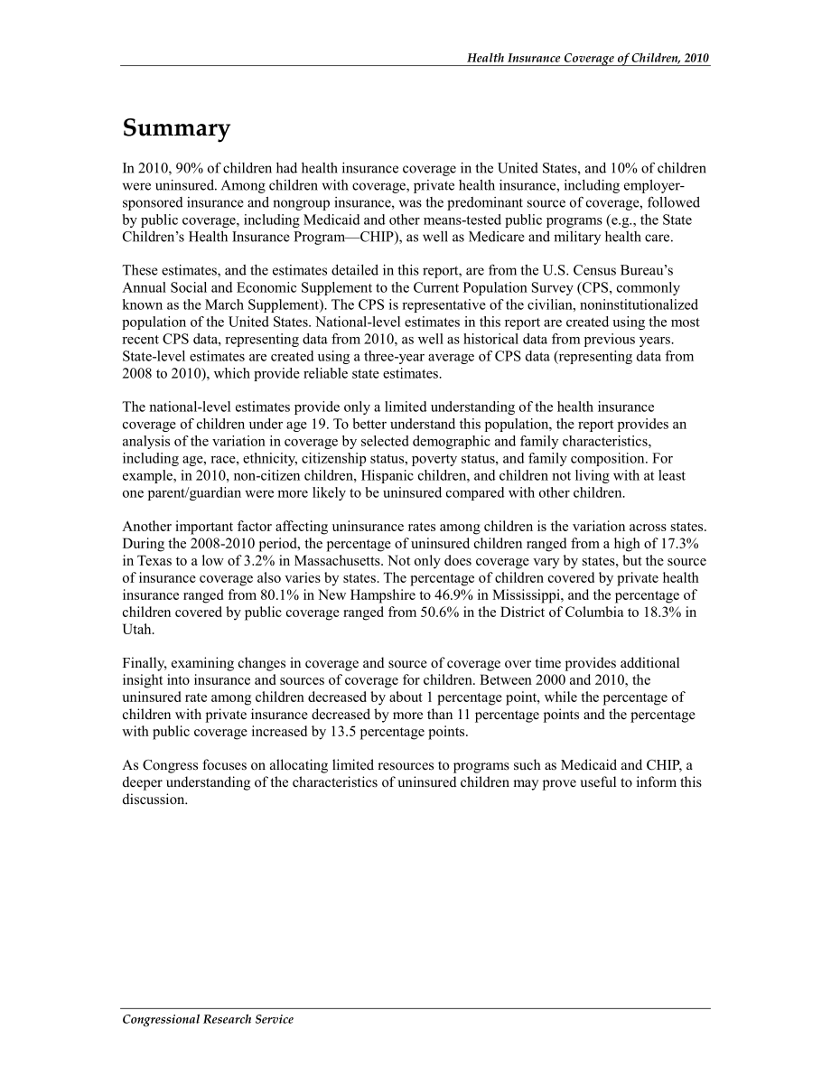 [20120209]R42343_2010年儿童健康保险覆盖范围.pdf_第2页