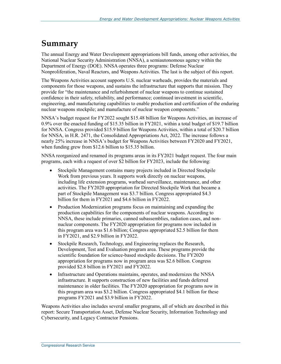 [20220314]R44442_能源和水资源开发拨款：核武器活动.pdf_第2页