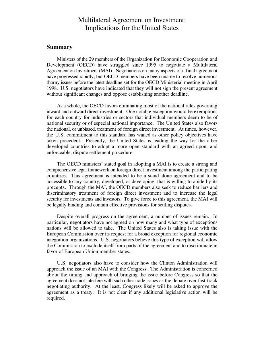 [19980318]97-469E_多边投资协定：对美国的影响.pdf_第3页