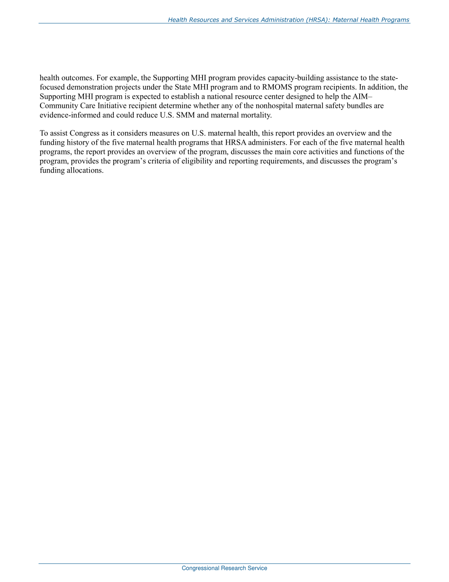 [20200304]R46256_卫生资源和服务管理局（HRSA）：产妇保健计划 .pdf_第3页