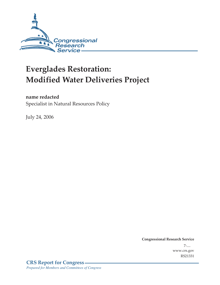 [20060724]RS21331_大沼泽地恢复：改良输水项目.pdf_第1页