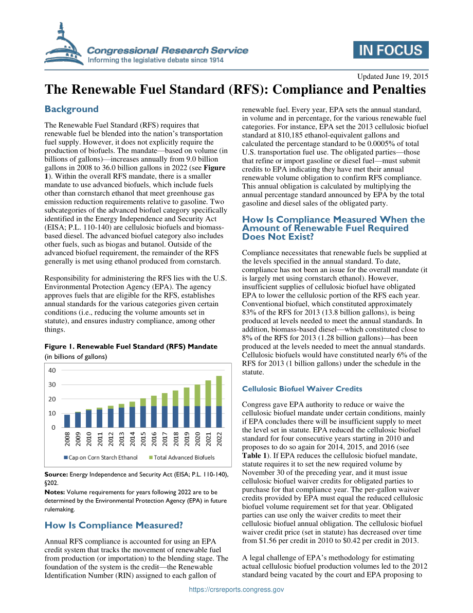 [20150619]IF10121_可再生燃料标准（RFS）：合规性和处罚.pdf_第1页