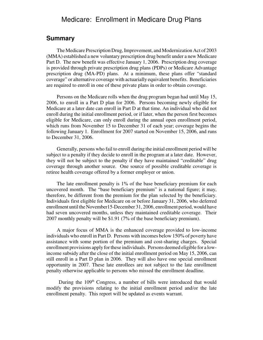 [20061129]RL33136_医疗保险：加入医疗保险药物计划.pdf_第2页