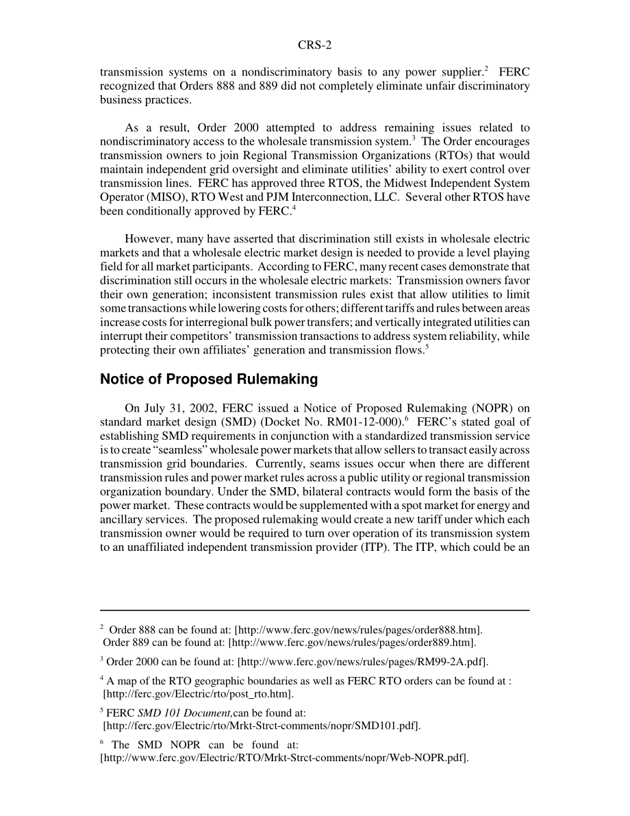 [20030131]RS21407_联邦能源监管委员会的标准市场设计活动.pdf_第2页