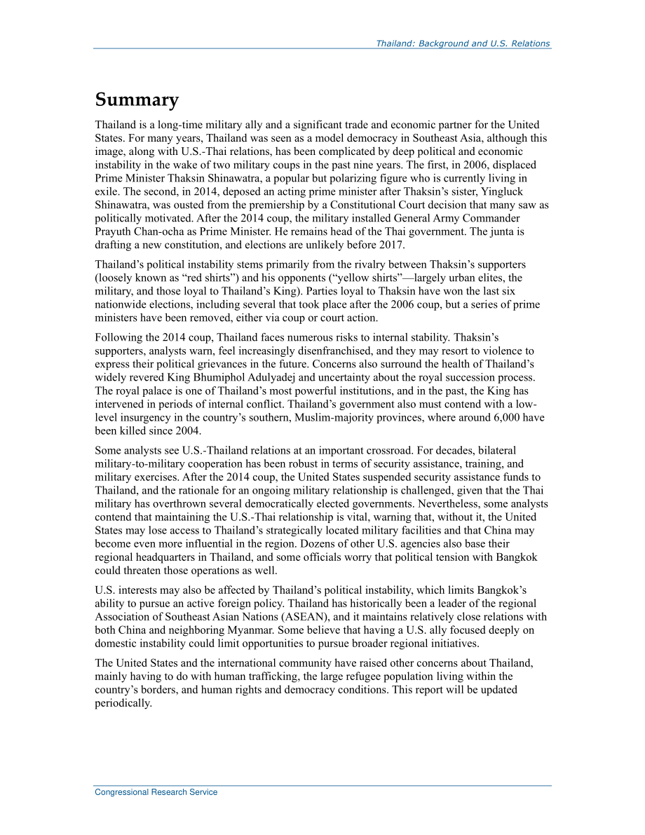 [20150731]RL32593_泰国：背景和美国关系.pdf_第2页