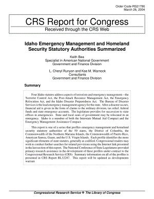 [20040326]RS21780_爱达荷州应急管理和国土安全法定机构总结.pdf