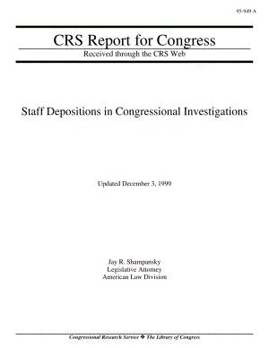 [19991203]95-949A_Staff Depositions in Congressional Investigations.pdf