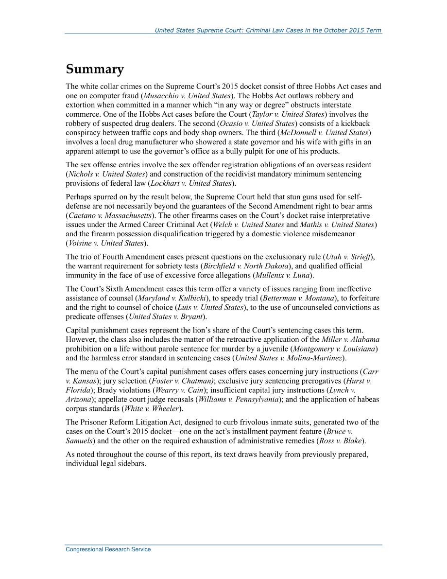[20160927]R44446_美国最高法院：2015年10月刑期刑事案件.pdf_第2页