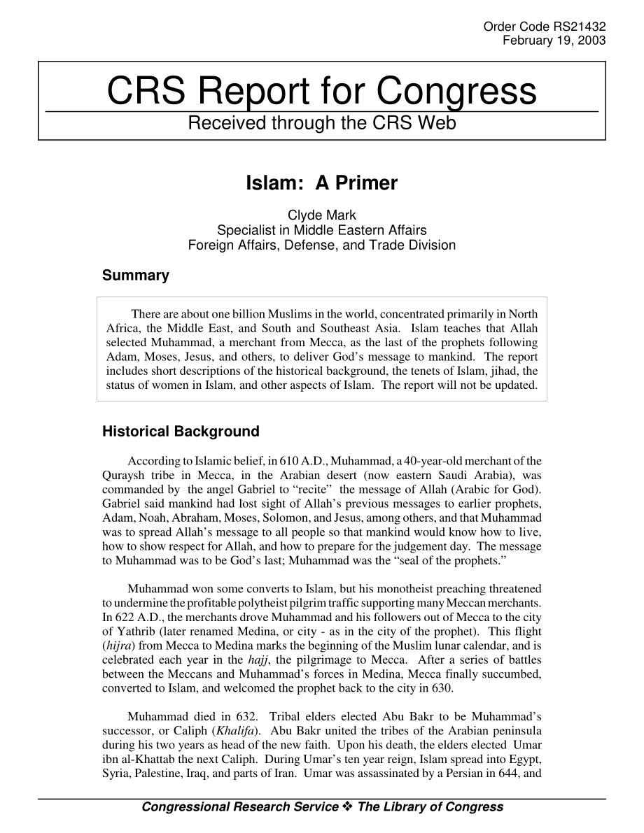 [20030219]RS21432_伊斯兰教：基础.pdf_第1页