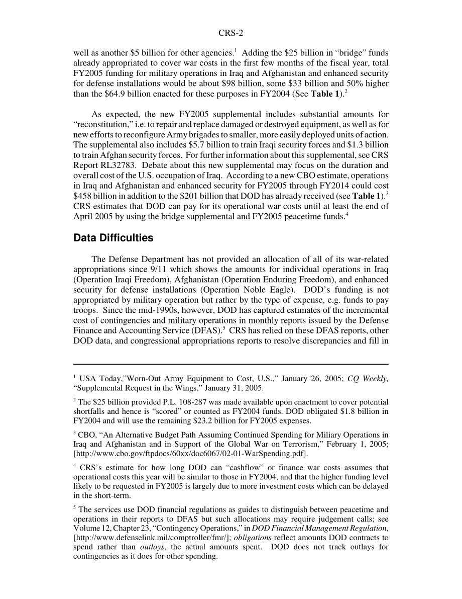 [20050314]RS21644_在伊拉克、阿富汗的行动成本和加强的安全.pdf_第2页