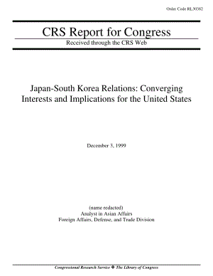 [19991203]RL30382_Japan-South Korea Relations Converging Interests and Implications for the United States.pdf