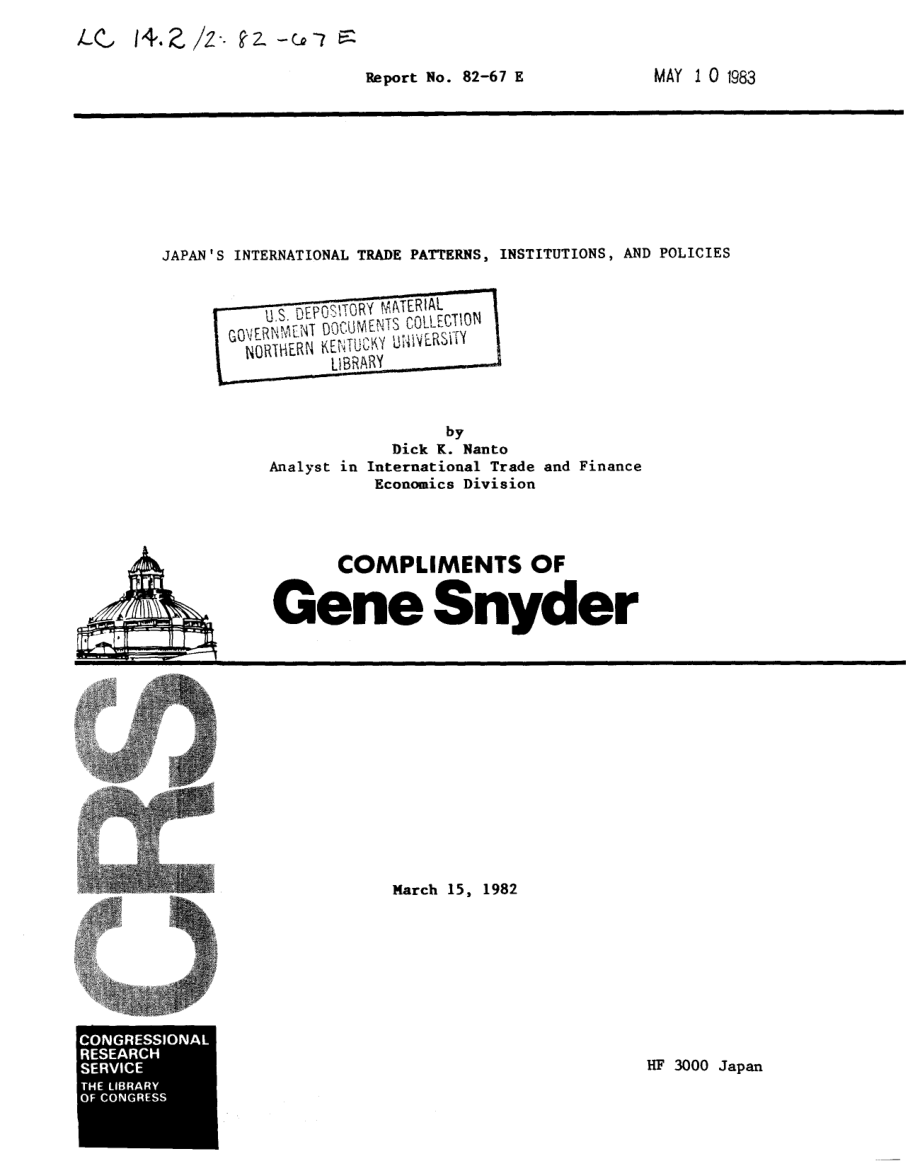 [19820315]82-67E_日本的国际贸易模式、制度和政策.pdf_第1页