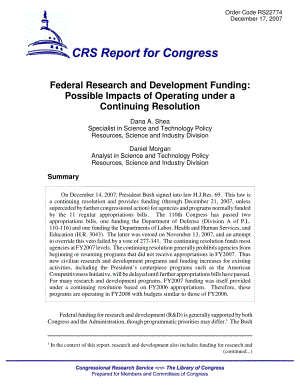 [20071217]RS22774_联邦研发资金：持续处置下运营的可能影响.pdf