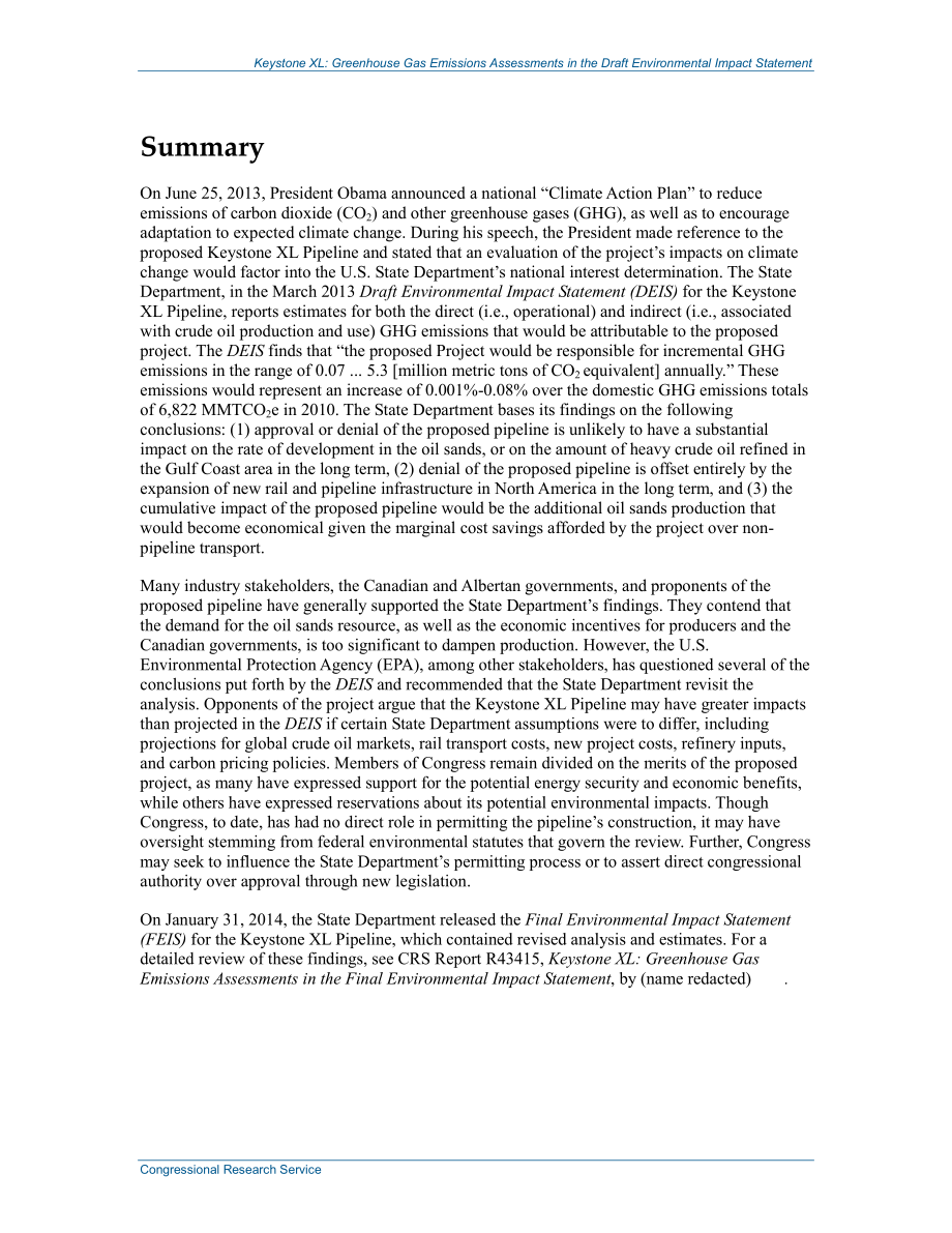 [20140310]R43180_Keystone XL：环境影响报告草案中的温室气体排放评估.pdf_第2页