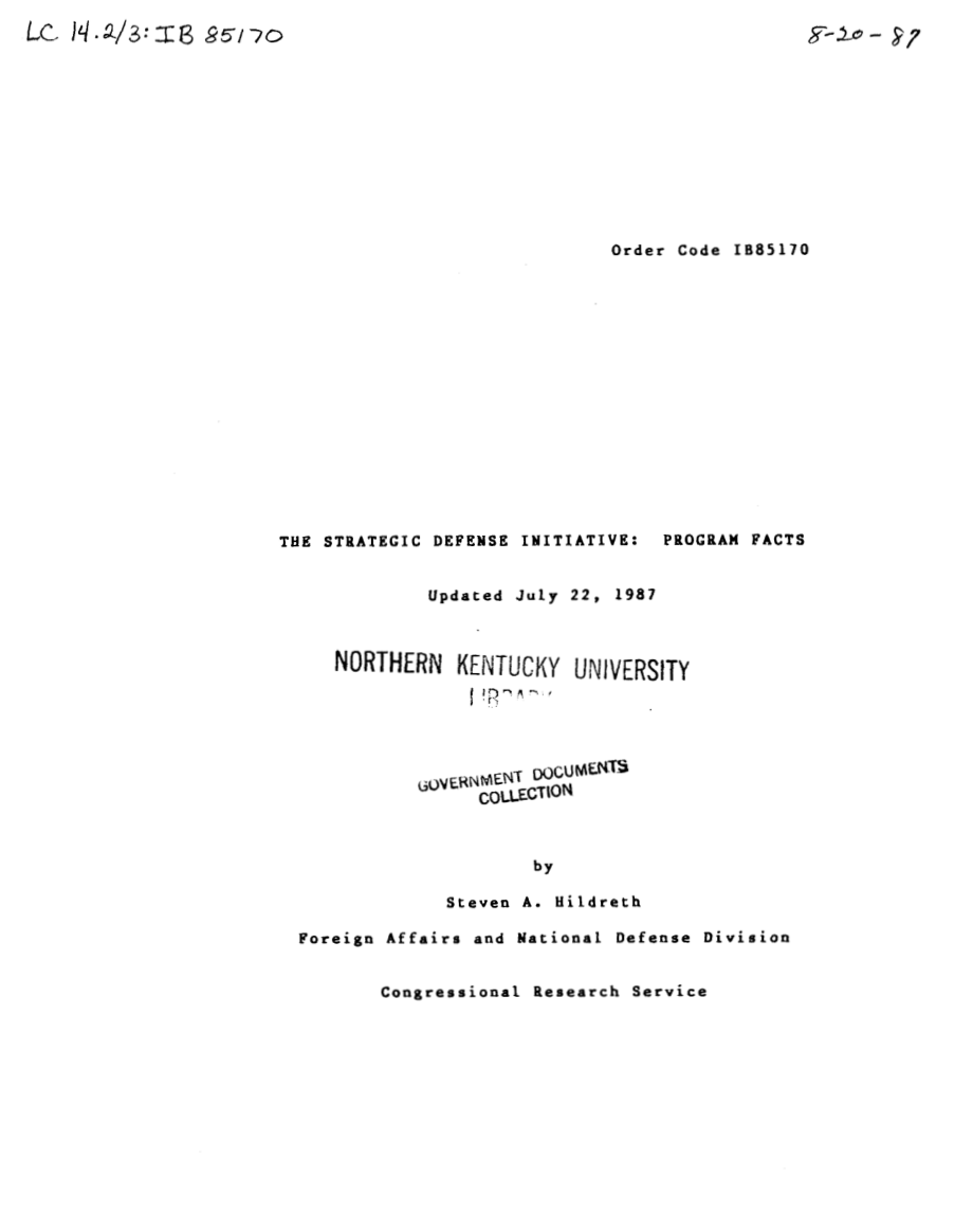 [19870722]IB85170_战略防御计划：项目事实.pdf_第1页