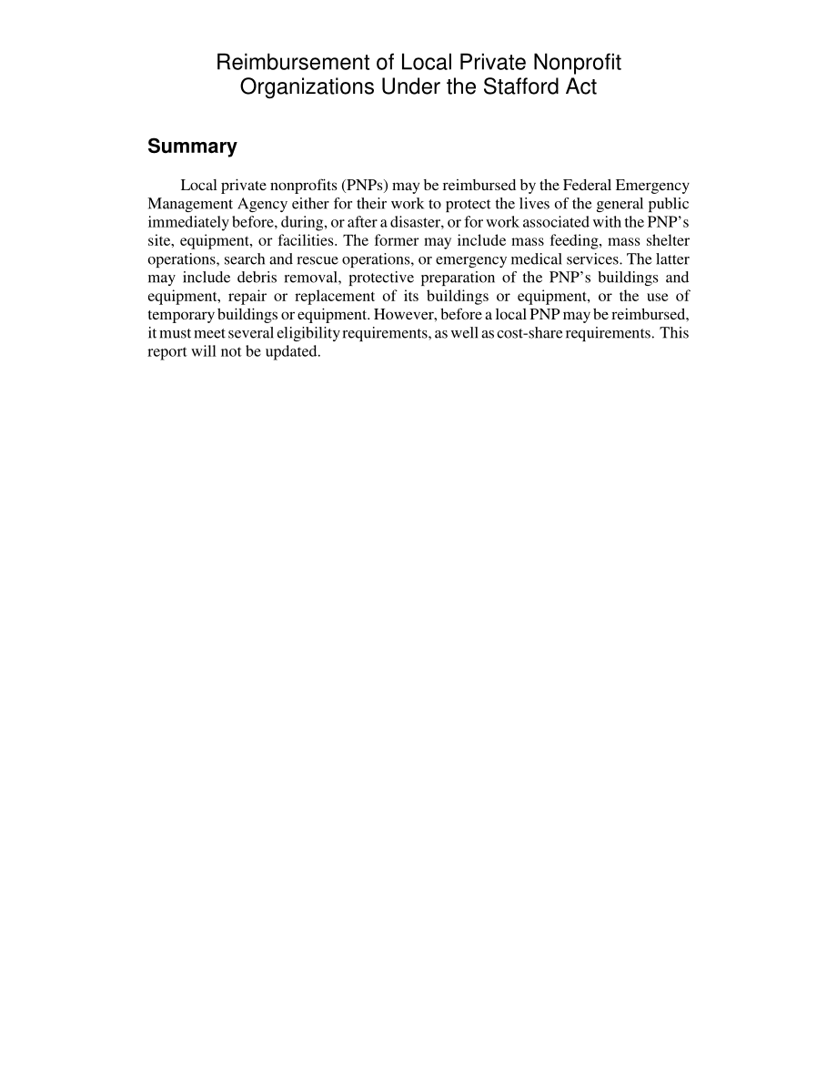 [20060104]RL33221_根据《斯塔福德法案》偿还当地私营非营利组织.pdf_第2页