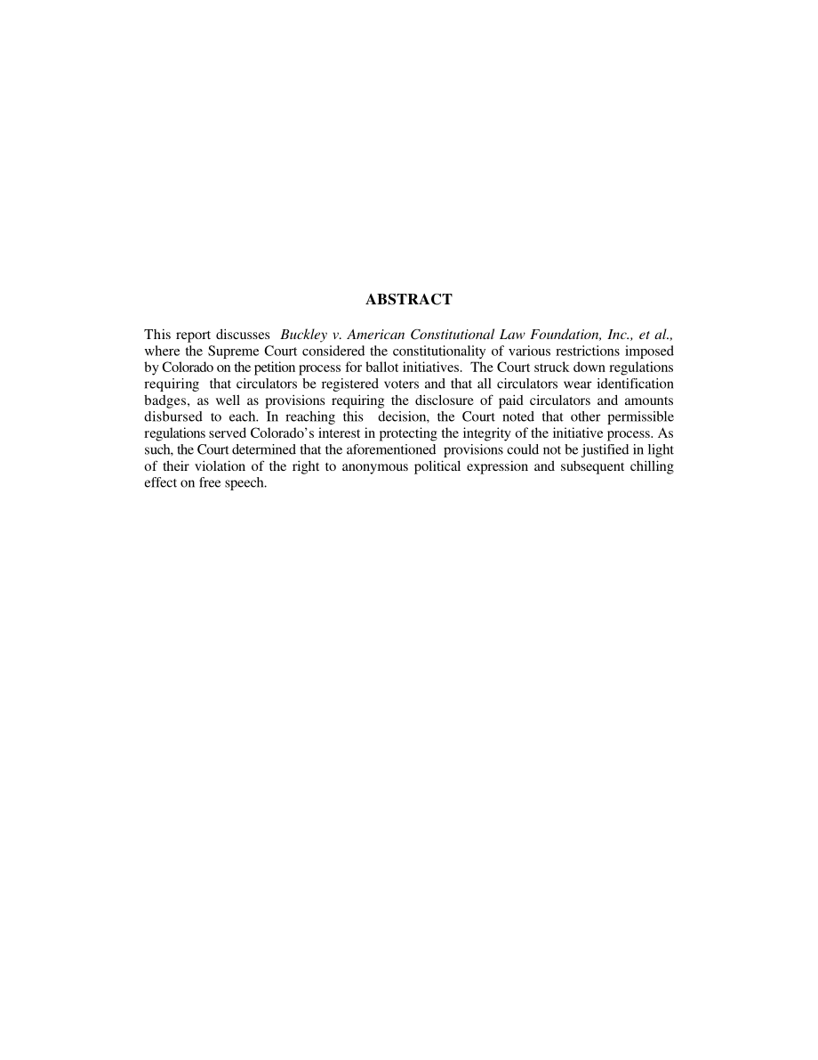 [19990216]RL30067_国家对倡议过程的监管：巴克利诉美国宪法基金会等案的背景和问题分析.pdf_第2页