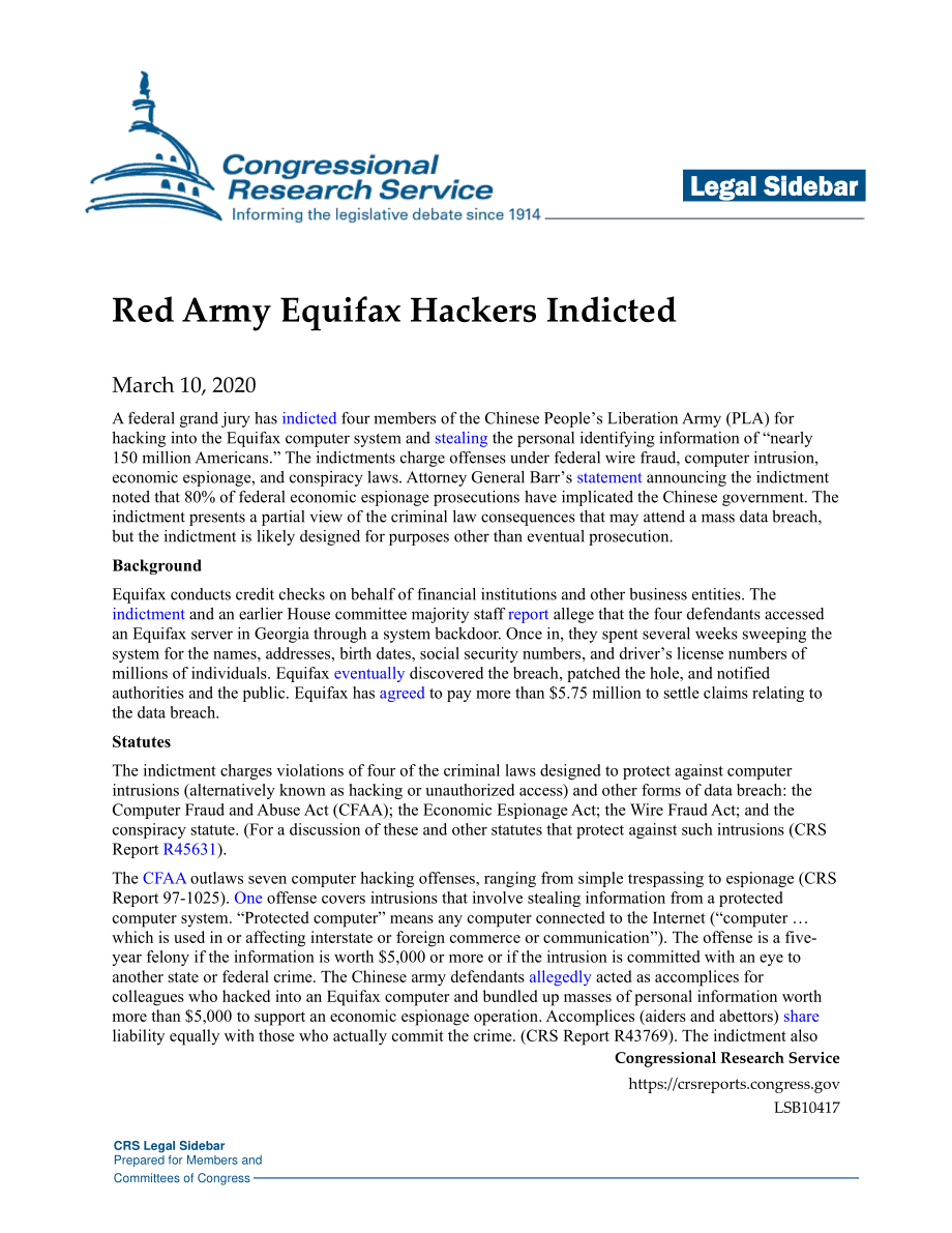 [20200310]LSB10417_红军Equifax黑客被起诉 .pdf_第1页