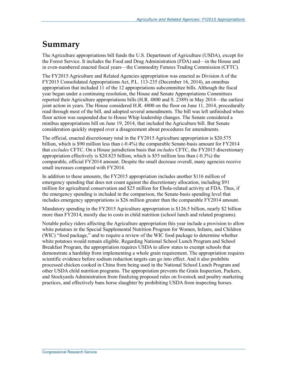 [20150204]R43669_农业和相关机构：2015财年拨款.pdf_第2页