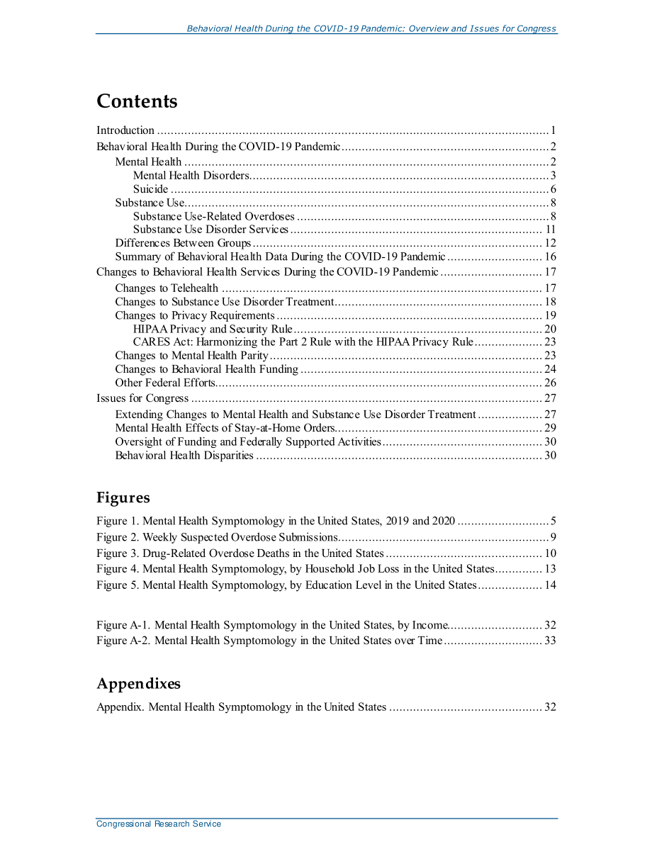 [20210702]R46831_2019冠状病毒疾病大流行期间的行为健康：国会概况和议题.pdf_第3页
