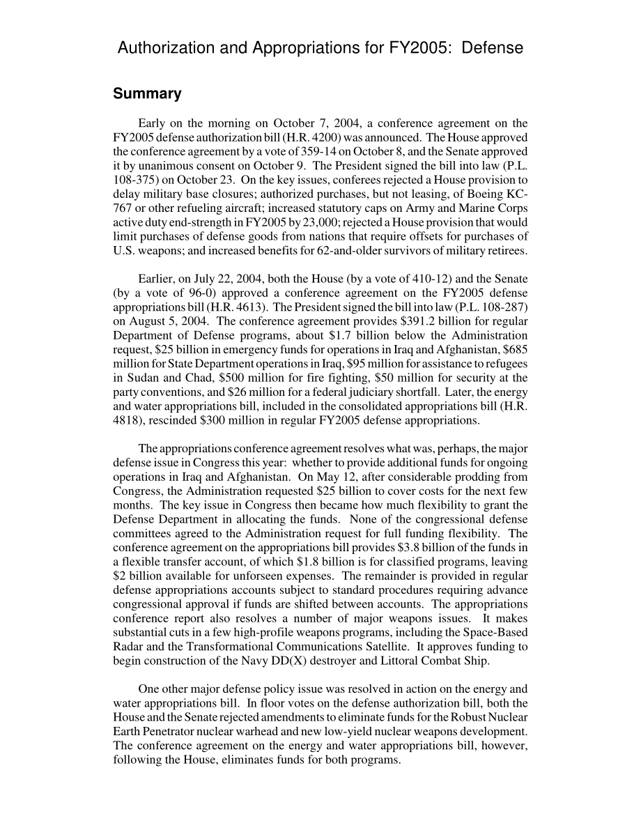 [20041214]RL32305_2005财年的授权和拨款：防守.pdf_第3页