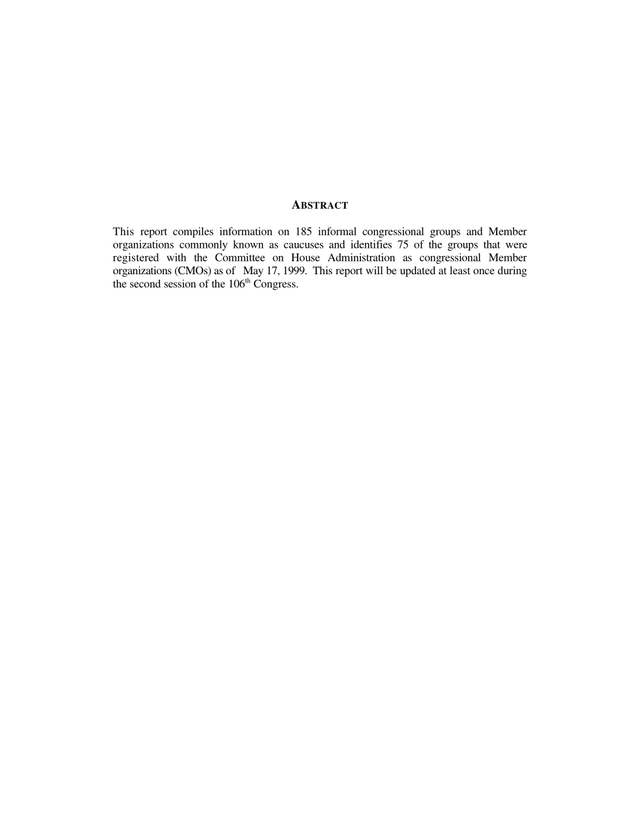 [19990820]RL30288_非正式国会团体和成员组织第106届国会：信息目录.pdf_第2页