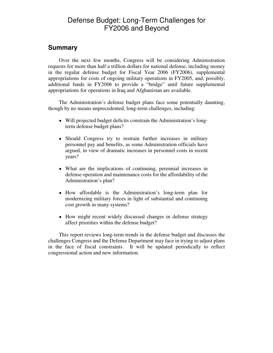 [20050420]RL32877_国防预算：2006财年及以后的长期挑战.pdf_第2页